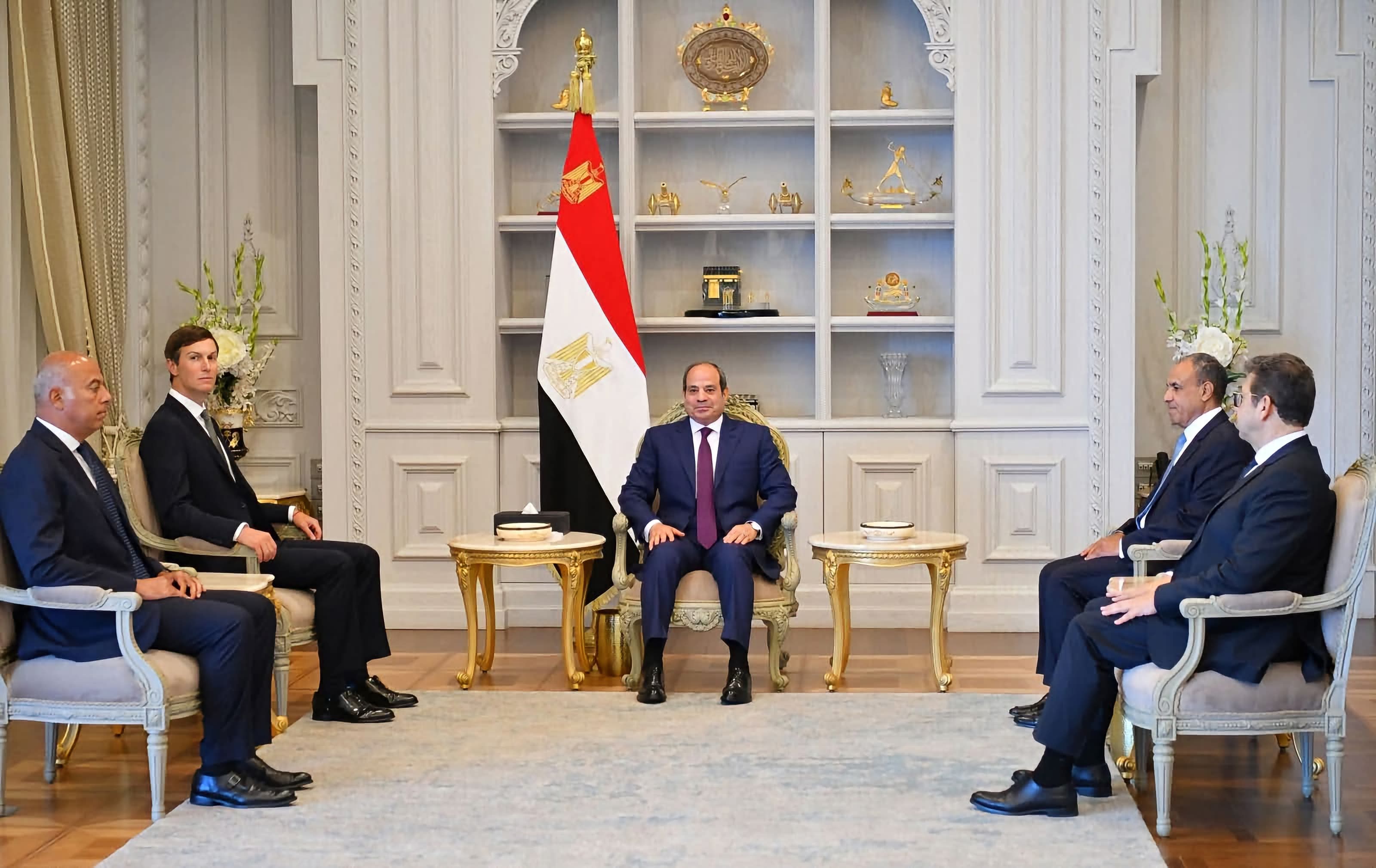 السيسي وكوشنر يبحثان تطورات الشرق الأوسط والقضية الفلسطينية في لقاء بمدينة العلمين