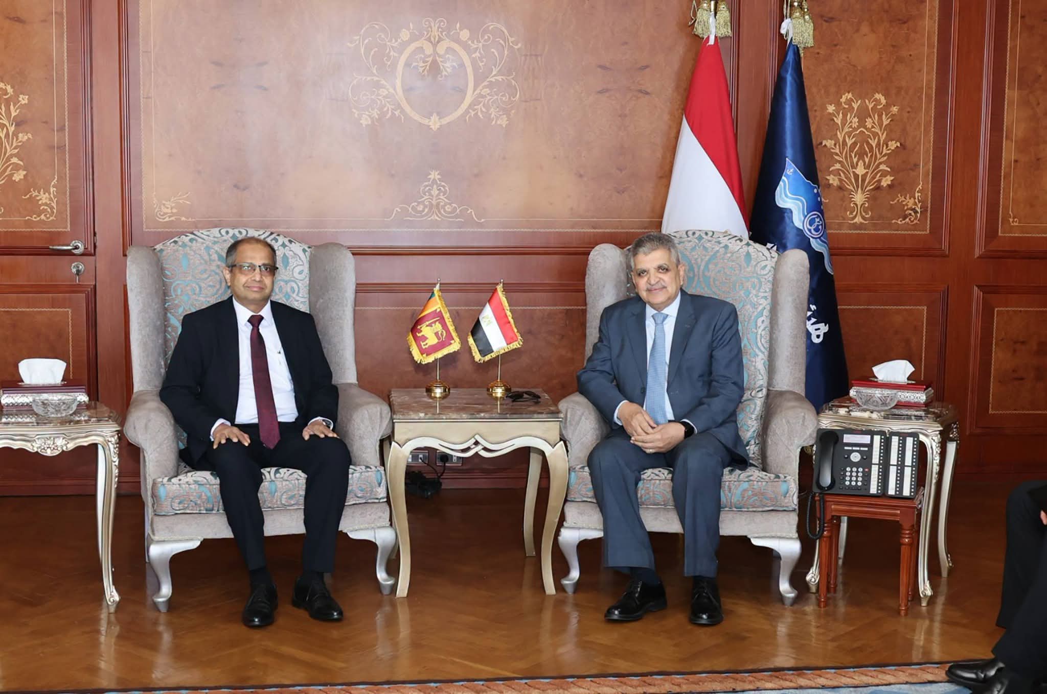 قناة السويس تبحث مع سريلانكا شراكات جديدة في الصناعة البحرية والخدمات اللوجستية